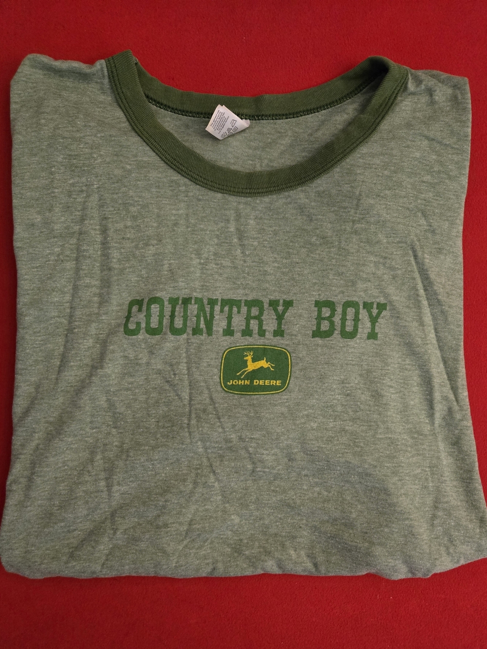 John Deere Green 'Country Boy' Graphic Tee with Yellow Logo
